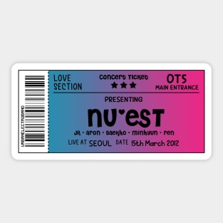 NU'EST Concert Ticket Sticker